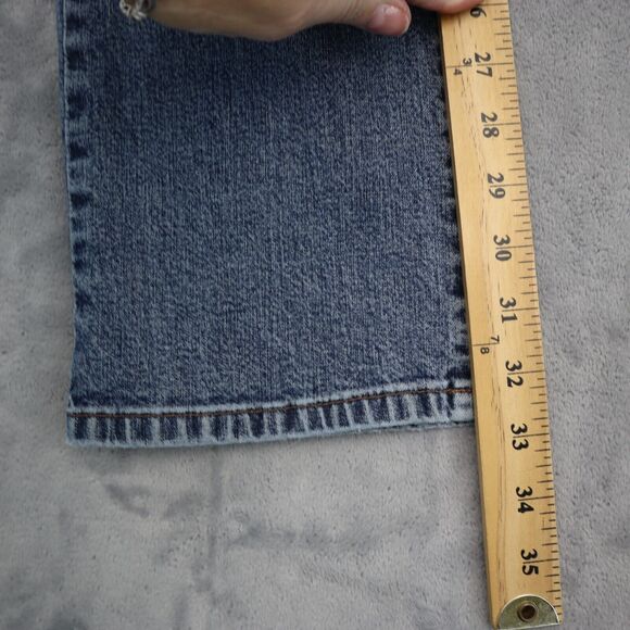 Calvin Klein Pants Womens 7 Blue Bootcut Low Rise Button Medium Wash Denim Jeans - Picture 5 of 16